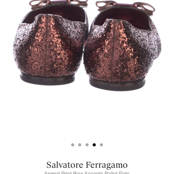 Salvatore Ferragamo Bow Accents Ballet Flats Size 7.5 Women’s - Picture 4 of 6